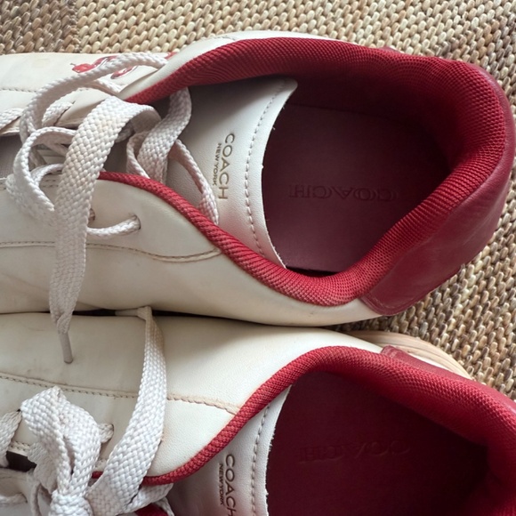 Coach Mens Shoes Men's High Line Leather Snake Script Sneakers - Picture 2 of 7